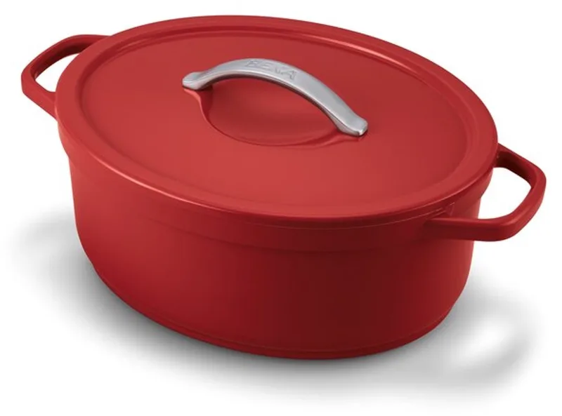 Plume Braadpan - Ø 31 cm - Stoofpot - Gerecycleerd gietaluminium - Extra lichtgewicht - PFAS-vrij - 6 L - Rood by Beka in Black – product photo