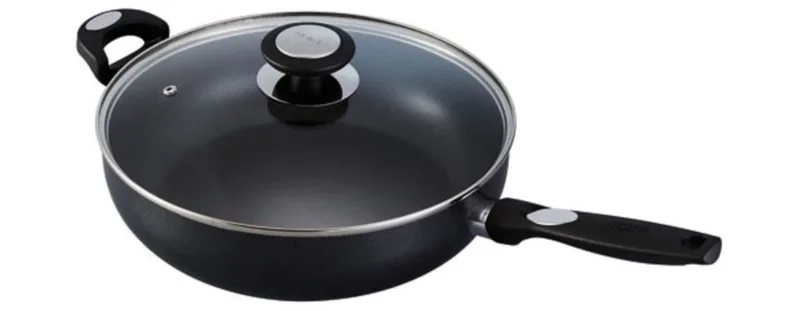 Pro - Hapjespan - 28 cm - Glazen deksel by Beka in Black – product photo
