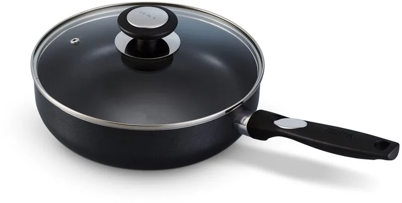 Pro Induc Hapjespan - Ø 24 cm - Sauteerpan - Met Deksel - Keramische Antikleeflaag - PFAS-vrij - Geschikt voor inductie fra Beka i Sort – produktbillede