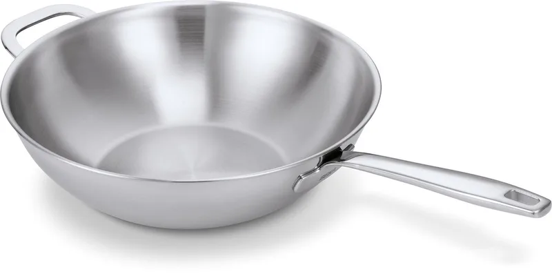 Wokpan Maestro ø 30 cm - geschikt voor alle warmtebronnen - zonder anti-aanbaklaag de Beka en Argent – photo produit