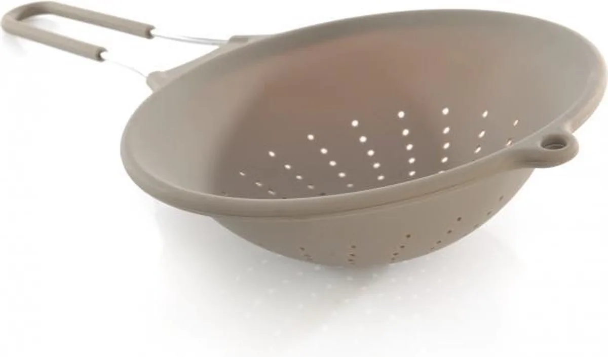BergHOFF 1101867 Silicone, Roestvrijstaal 380mm keukenzeef de BergHOFF en Beige – photo produit