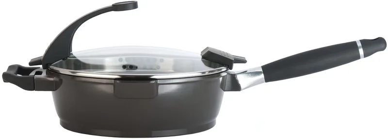 Braadpan met deksel donker 28 cm - PFAS-vrij by BergHOFF in Brown – product photo