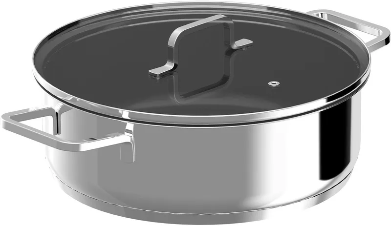 DiNA Sauteerpan met dubbele handgreep en deksel Helix 28cm - PFAS-vrij by BergHOFF in Metaal – product photo