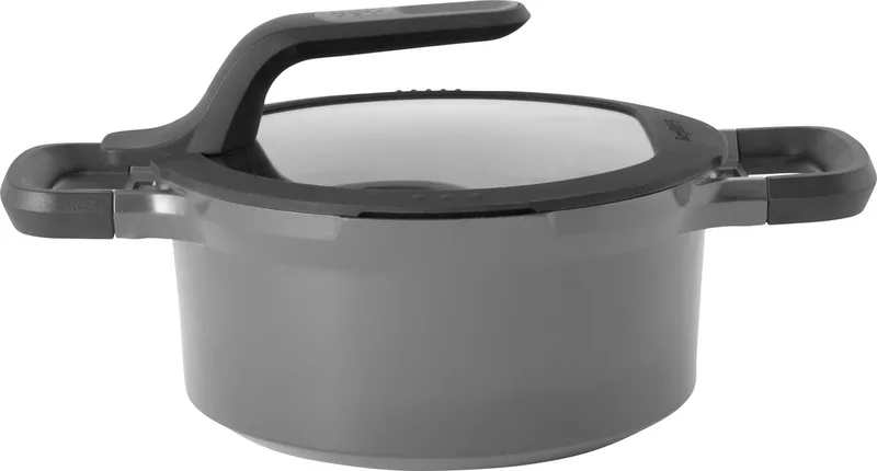 GEM Kookpot met deksel en hittebestendige handvaten grijs 20 cm - Grijs - PFAS-vrij von BergHOFF in Grau – Produktfoto
