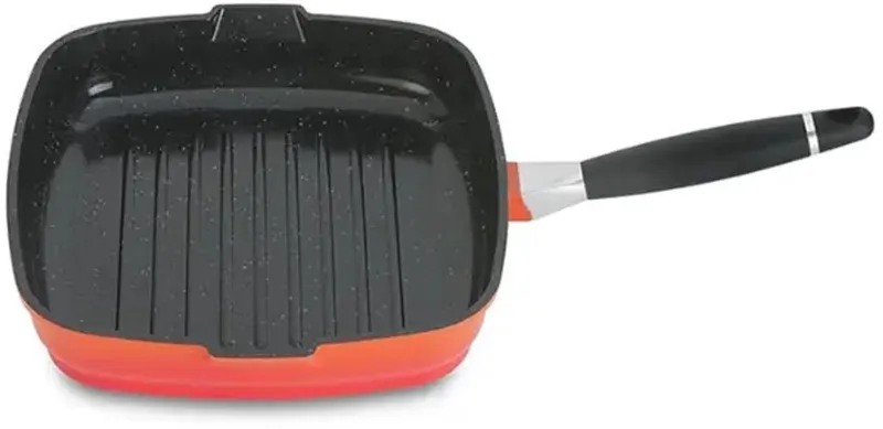 grillpan – Virgo – afneembaar handvat – 28 cm – antiaanbaklaag de BergHOFF en Orange – photo produit