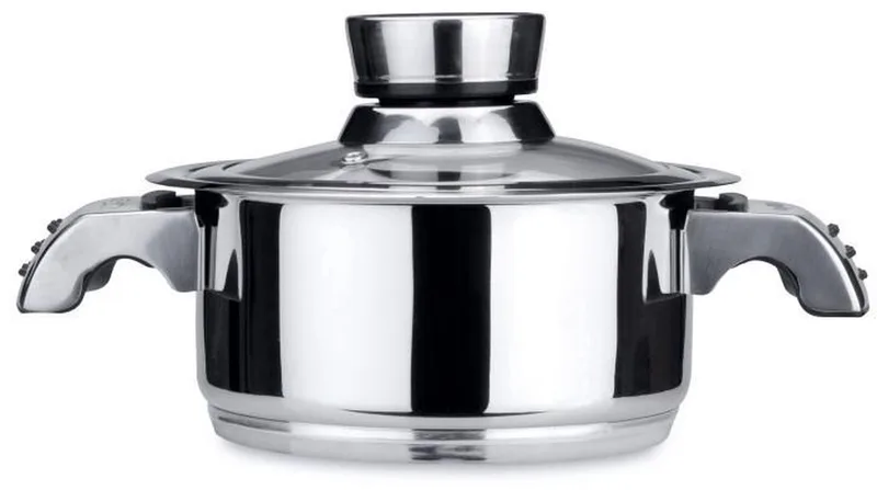 Kookpan met glazen deksel - 16 cm by BergHOFF in Silver – product photo