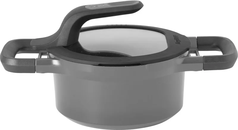 Kookpot met deksel en hittebestendig handvat grijs 16cm - Grijs - PFAS-vrij by BergHOFF in Grey – product photo
