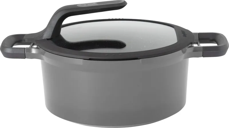 Kookpot met deksel en hittebestendige handvaten grijs 24 cm - Grijs - PFAS-vrij by BergHOFF in Grey – product photo