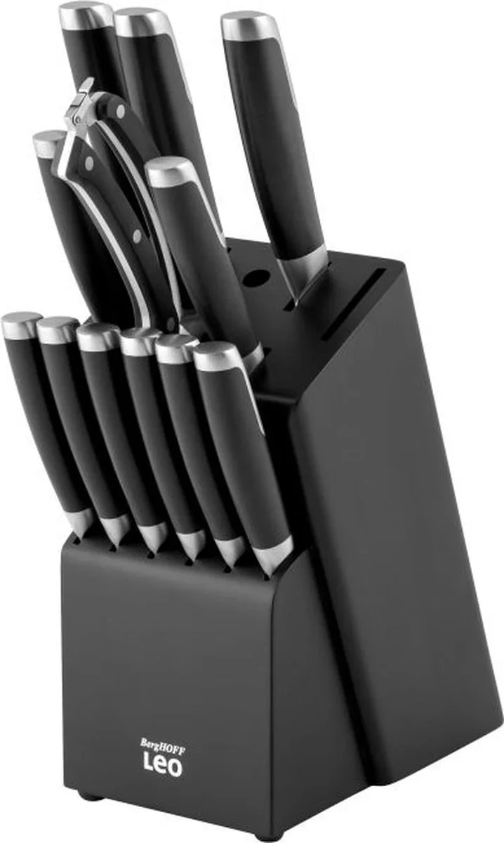 LEO 13-delige messenblok Graphite van BergHOFF in Zwart – productfoto