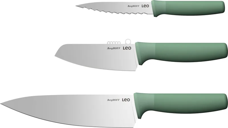 LEO 3-delig specialiteit messenset Forest van BergHOFF in Groen – productfoto