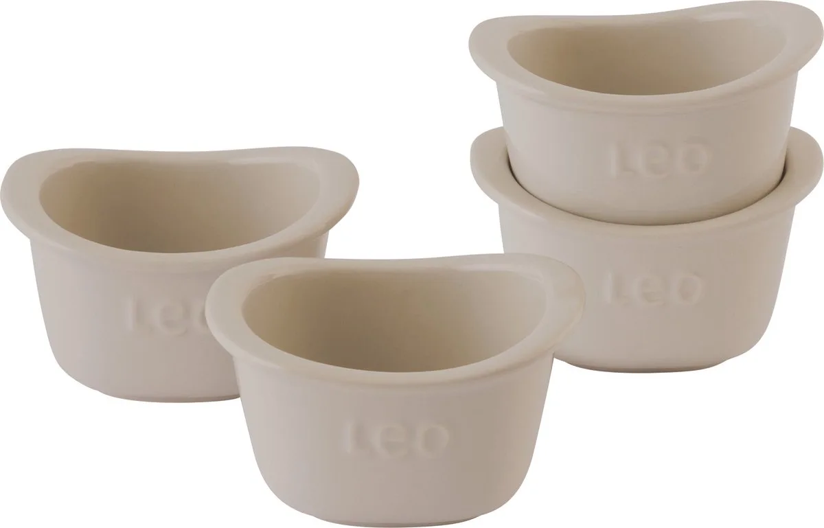 LEO 4-delige set vierkante ramekins Balance 0,30L fra BergHOFF i Beige – produktbillede