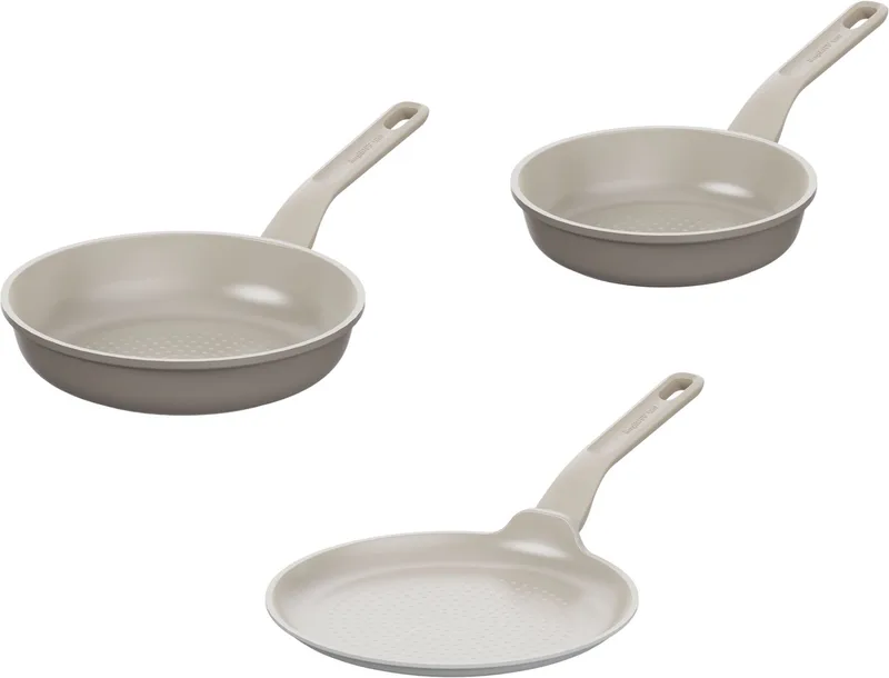LEO Dune 3-delige pannenset – Braadpannen 20 en 24 cm en pannenkoekenpan 25 cm - - PFAS-vrij by BergHOFF – product photo