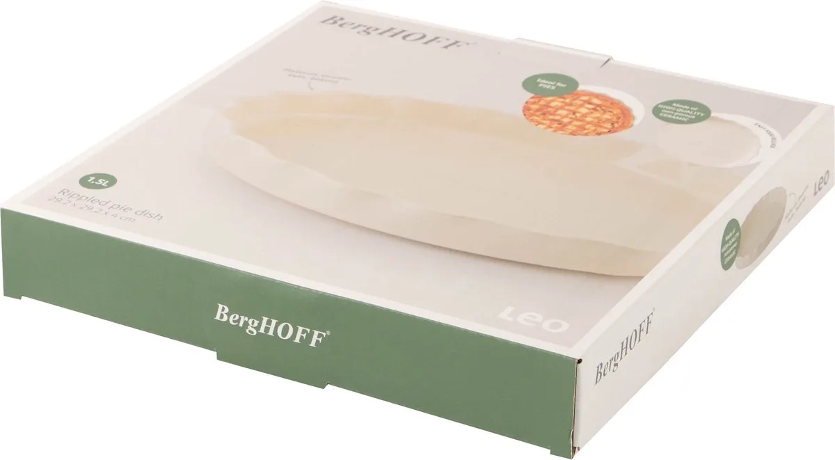 LEO Geribbelde taartschaal Balance 1,50L fra BergHOFF i Beige – produktbillede