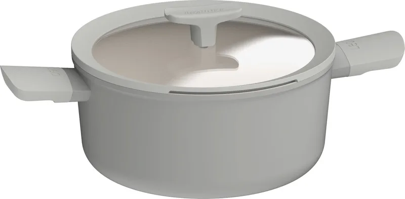 LEO Kookpot antikleef met deksel Balance Moonmist - Ø 24x11,50cm - PFAS-vrij by BergHOFF in Grey – product photo