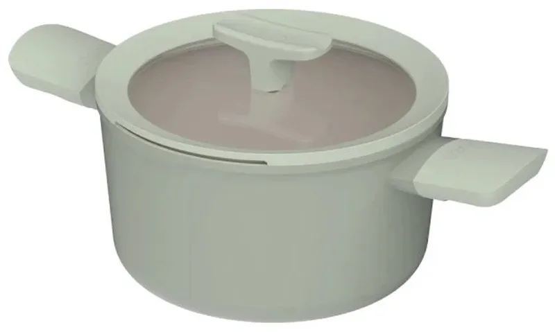 LEO Kookpot antikleef met deksel Balance Sage - Ø 24x11,50cm - PFAS-vrij by BergHOFF in Green – product photo