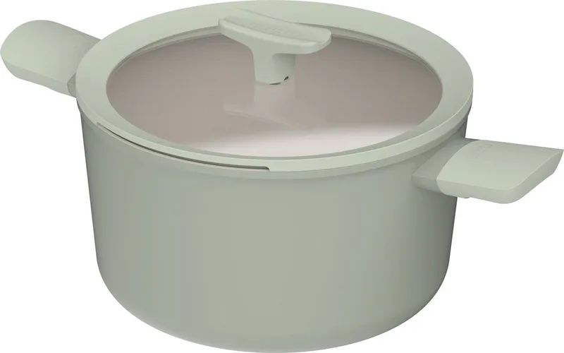 LEO Kookpot antikleef met deksel Balance Sage - Ø 24x14cm - PFAS-vrij by BergHOFF in Green – product photo