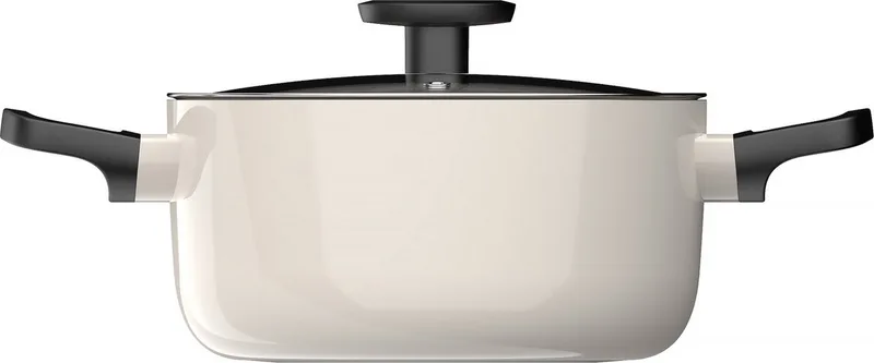 LEO Kookpot antikleef met deksel Glints Spirit - Ø 20cm - PFAS-vrij by BergHOFF in White – product photo