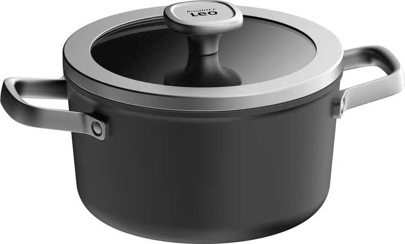 LEO Kookpot antikleef met deksel Graphite - Ø 20cm - PFAS-vrij by BergHOFF in Black – product photo