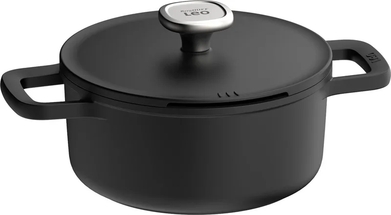 LEO Kookpot antikleef met deksel Phantom - Ø 20cm - PFAS-vrij by BergHOFF in Black – product photo