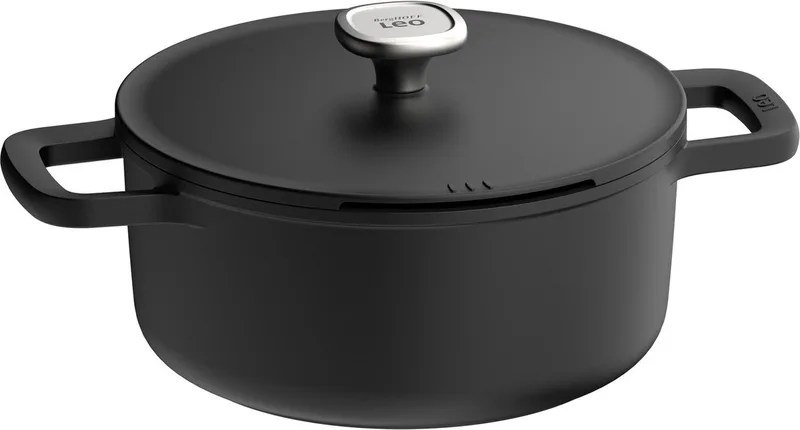 LEO Kookpot antikleef met deksel Phantom - Ø 24x11cm - PFAS-vrij by BergHOFF in Black – product photo