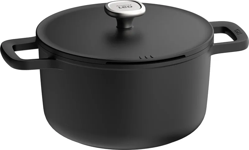 LEO Kookpot antikleef met deksel Phantom - Ø 24x14cm - PFAS-vrij by BergHOFF in Black – product photo