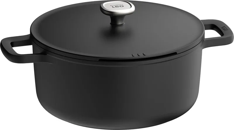 LEO Kookpot antikleef met deksel Phantom - Ø 28cm - PFAS-vrij från BergHOFF i Svart – produktbild