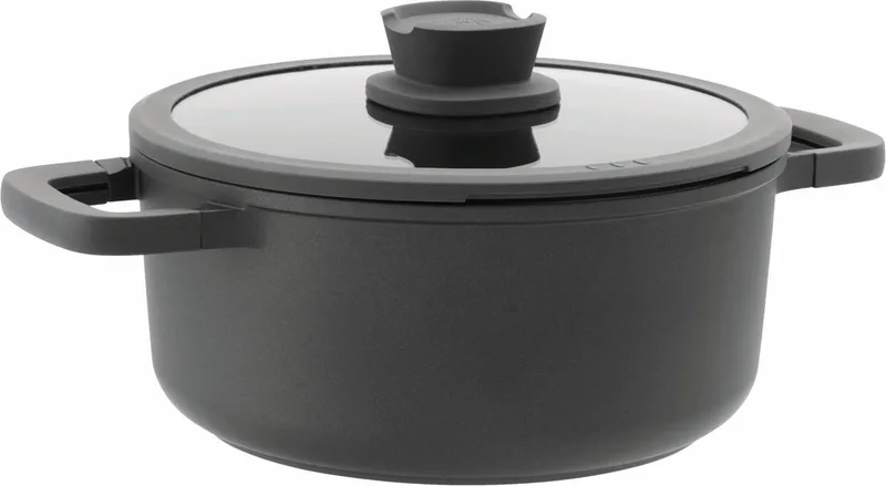LEO Kookpot antikleef met deksel Stone+ 24x14cm - PFAS-vrij de BergHOFF en Gris – photo produit