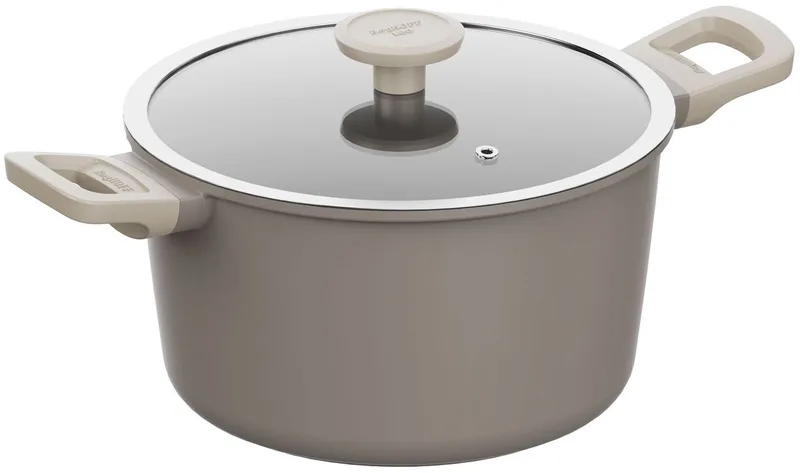 LEO Kookpot met deksel antikleef Dune - Ø 24cm - PFAS-vrij von BergHOFF in Beige – Produktfoto