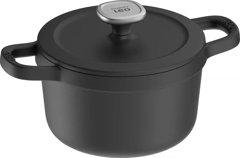 LEO Kookpot met deksel Graphite Cast iron - Ø 20cm - PFAS-vrij by BergHOFF in Black – product photo
