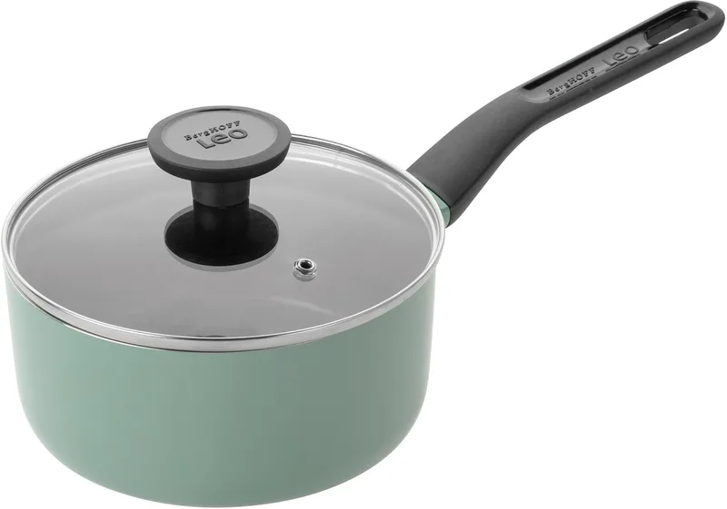 LEO Sauspan antikleef met deksel Sage - Ø 18cm - PFAS-vrij by BergHOFF in Green – product photo