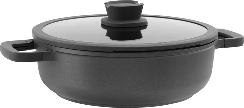 LEO Sauteerpan antikleef met dubbele handgreep en deksel Stone+ - Ø 28cm - PFAS-vrij by BergHOFF in Grey – product photo