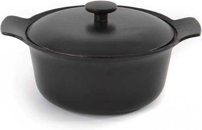 RON Kookpot met deksel gietijzer zwart - Ø 24cm - PFAS-vrij van BergHOFF in Zwart – productfoto
