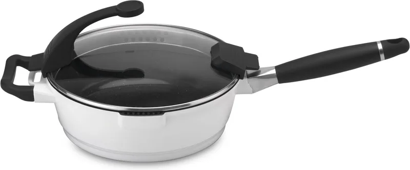 Virgo Line Braadpan met Deksel - 28 cm - Aluminium by BergHOFF in White – product photo