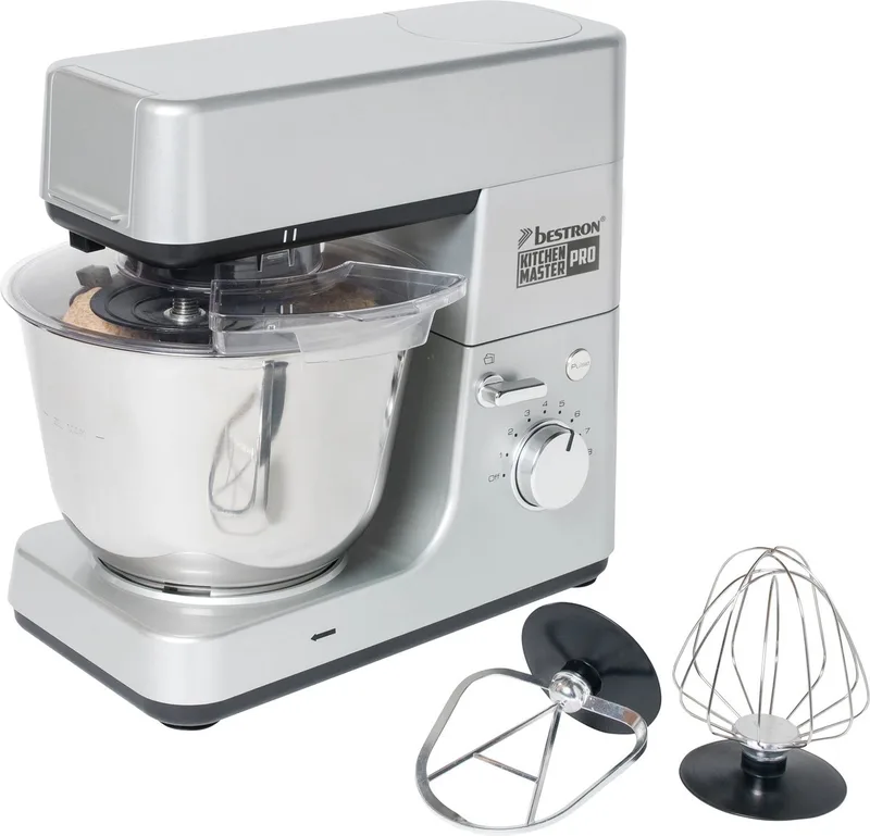 AKM1600S - Keukenmachine PRO kom 1600W by Bestron in Rvs – product photo