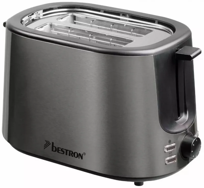 ATS1000TG - Broodrooster - 2 Sleuven – Elektronische Timer – Kruimellade by Bestron in Dark grey – product photo