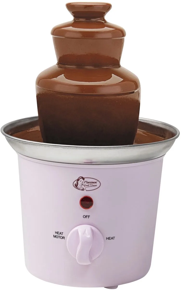 Chocoladefontein ACF300P - Chocolade fondue - 3 lagen - 5 jaar garantie van Bestron in Roze – productfoto