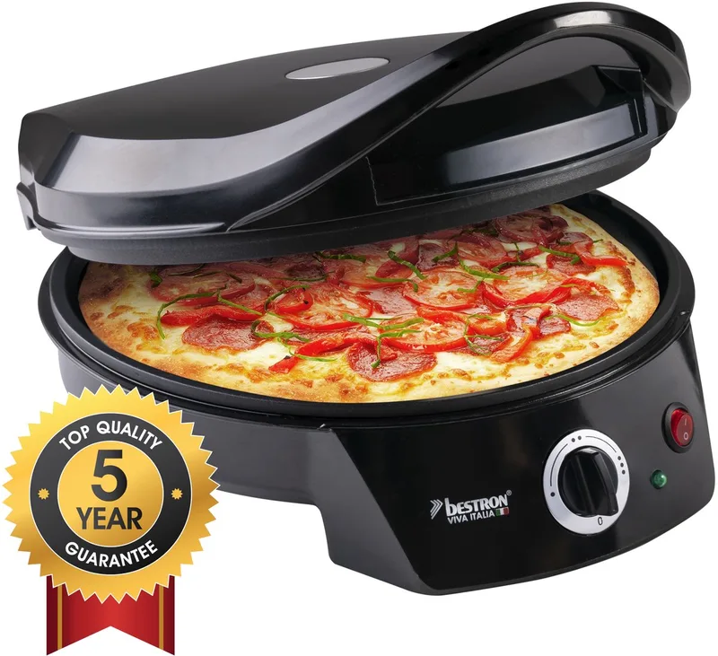Pizzaoven - APZ400Z - Maximaal 230°C - Ø27 cm - Ook te gebruiken als tafelgrill - 5 jaar garantie by Bestron in Black – product photo