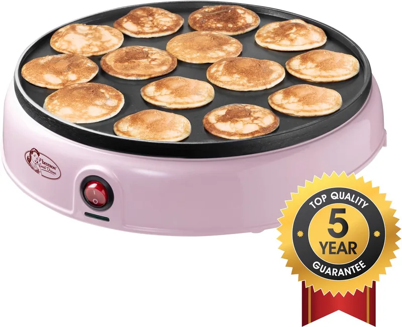 Poffertjespan - APFM700SDP - 800W - Poffertjesmaker - Electrisch - 5 jaar garantie by Bestron in Pink – product photo