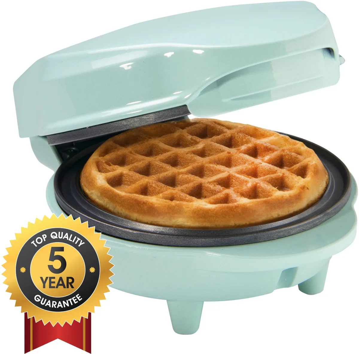 Wafelijzer - AMW500M - 550W - Mini wafel - Anti aanbaklaag - Mint - 5 jaar garantie de Bestron en Mint Groen – photo produit