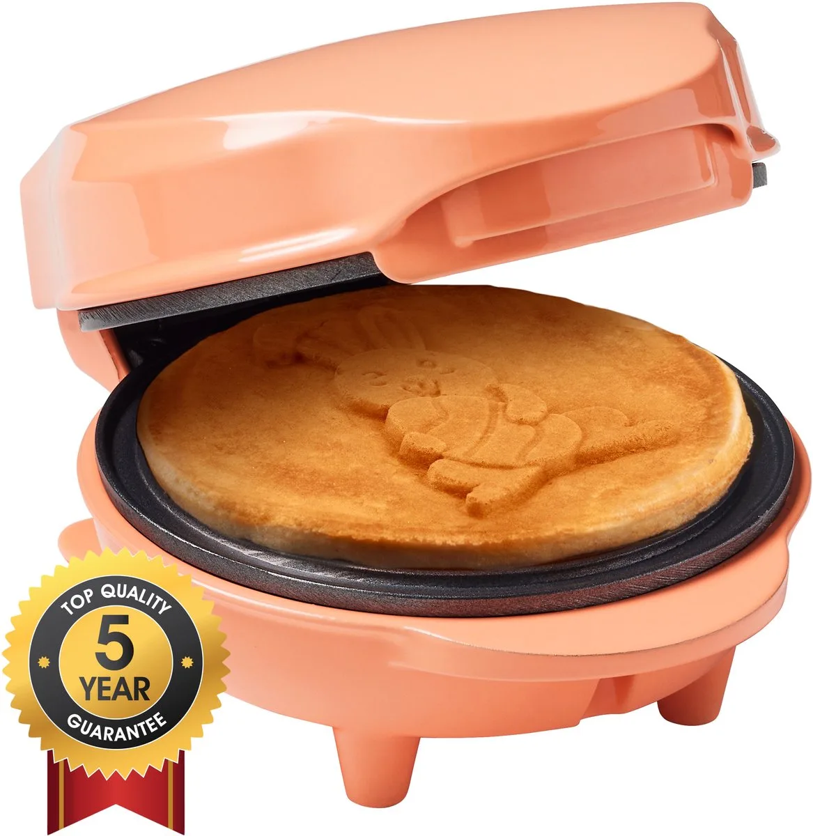 Wafelijzer - AMW500PEB - 550W - Mini wafel - Paashaas vorm - 5 jaar garantie de Bestron en Orange – photo produit