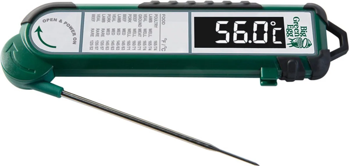 Digitale Thermometer van Big Green Egg in Groen – productfoto