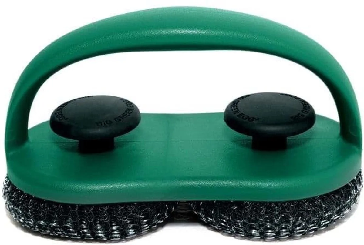 Dual Brush Grid Scrubber de Big Green Egg en Vert – photo produit