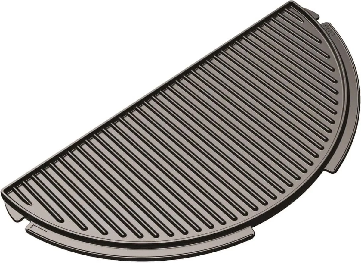 Half rond - Gietijzeren - Grillplaat - Bakplaat - Plancha - XL van Big Green Egg in Groen – productfoto
