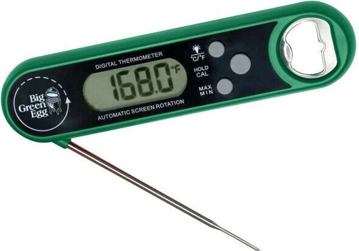 Instant - Read - Vlees - Thermometer van Big Green Egg in Groen – productfoto