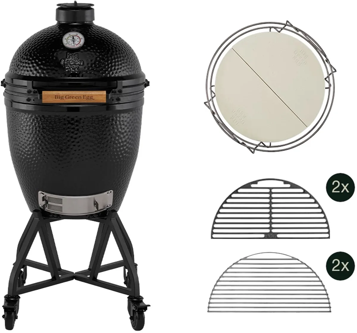 The Onyx Large Master Set van Big Green Egg in Zwart – productfoto