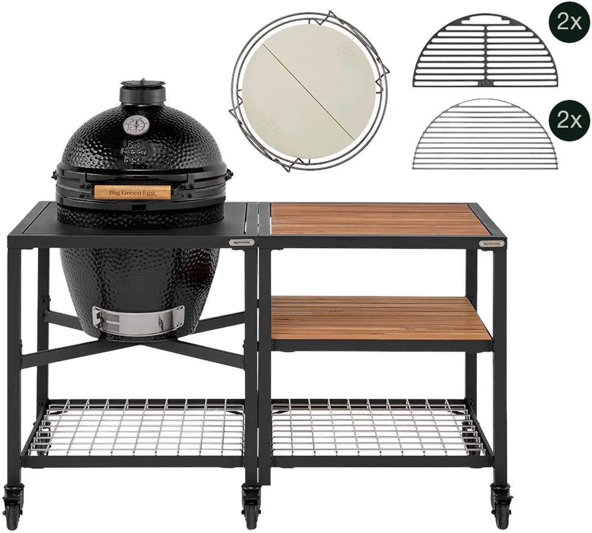The Onyx Large Outdoor Kitchen van Big Green Egg in Zwart – productfoto