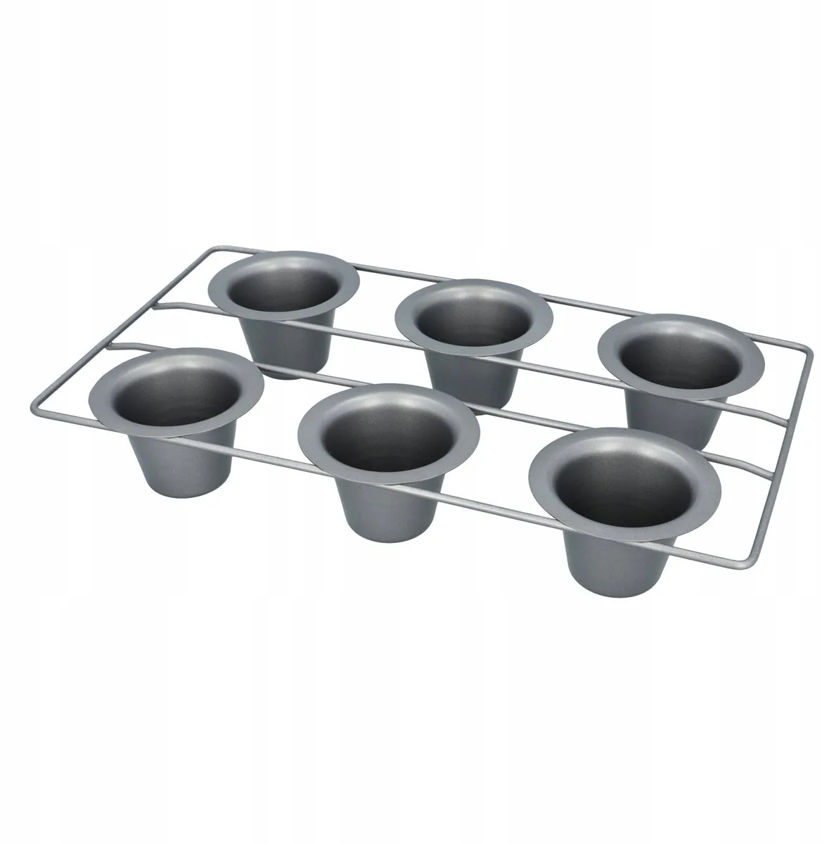Baker's Beste Muffin Pop-over Bakvormen - 6 Muffins van Birkmann in Grijs – productfoto