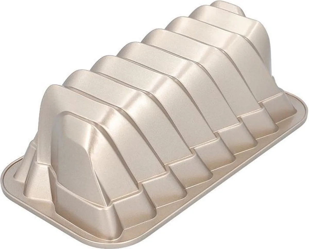 Bakvorm / Cakevorm Contoura Novella - Gietaluminium - 15 x 27.5 cm van Birkmann in Zilver – productfoto