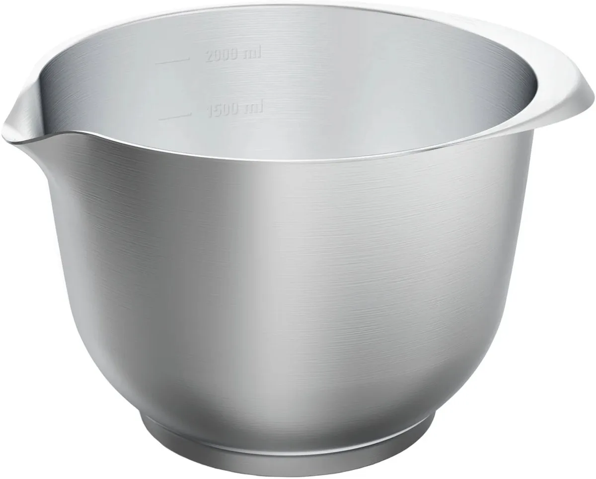 Beslagkom / Mengkom Premium Baking - RVS - 2 Liter / 18 x 13 cm van Birkmann in Zilver – productfoto