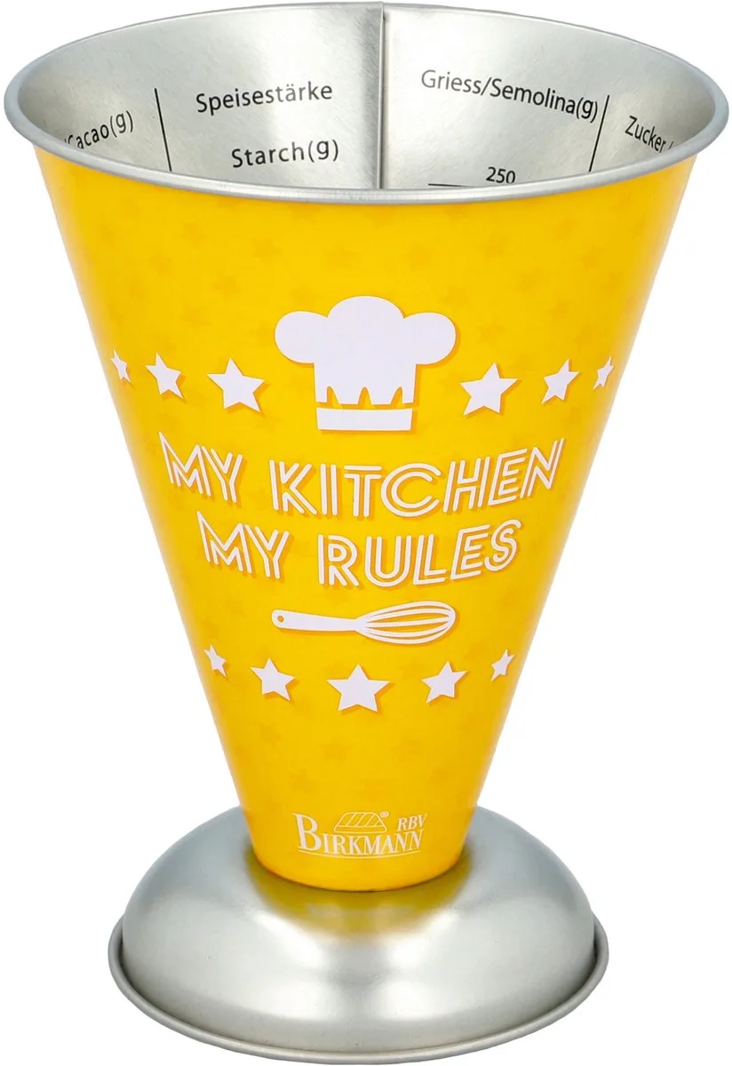 MAATBEKER - COLOUR KITCHEN MAATBEKER MY KITCHEN MY RULES 11X11XH14,5CM van Birkmann in Geel – productfoto